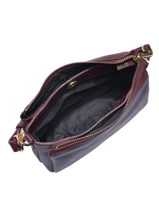 Luisa Vannini Burgund Rindsledertasche - Image 4