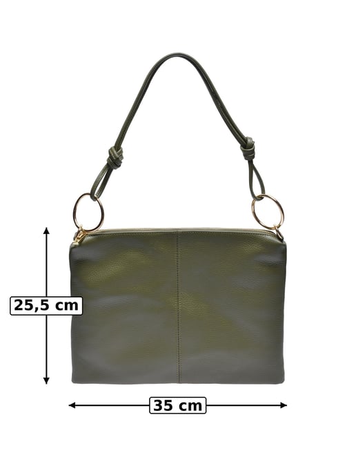 Luisa Vannini Khaki Rindsledertasche - Image 5