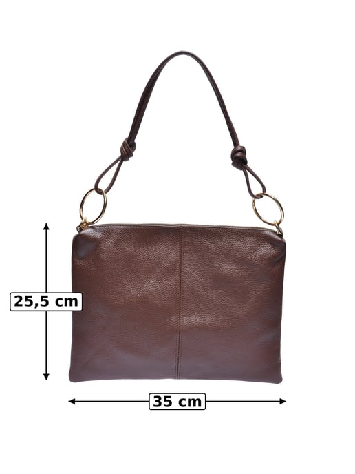 Luisa Vannini Kastanienbraun Rindsledertasche - Image 5