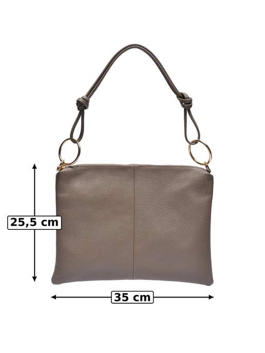 Luisa Vannini Beige Rindsledertasche - Image 5