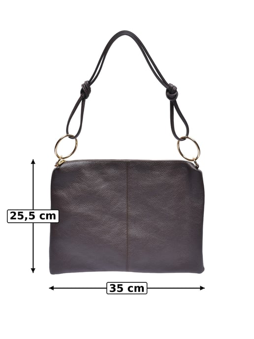 Luisa Vannini Kastanienbraun Rindsledertasche - Image 5