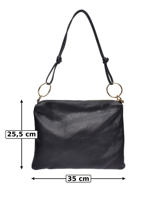 Luisa Vannini Schwarz Rindsledertasche - Image 6