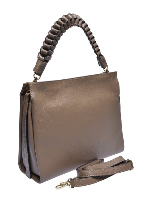Luisa Vannini Beige Rindsledertasche - Image 2
