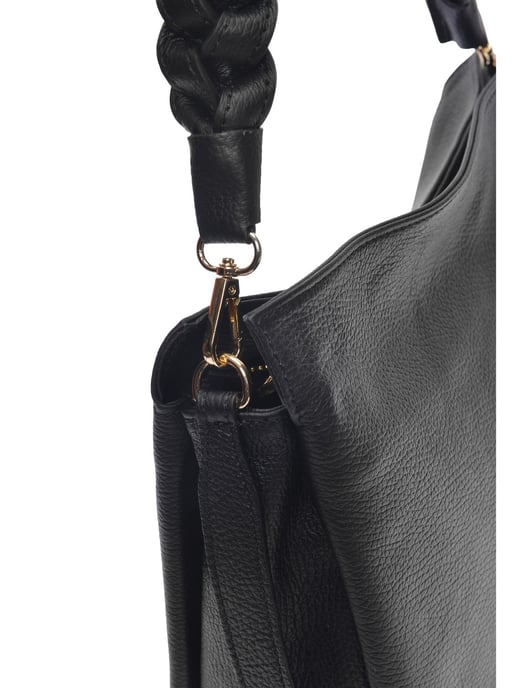 Luisa Vannini Schwarz Rindsledertasche - Image 3