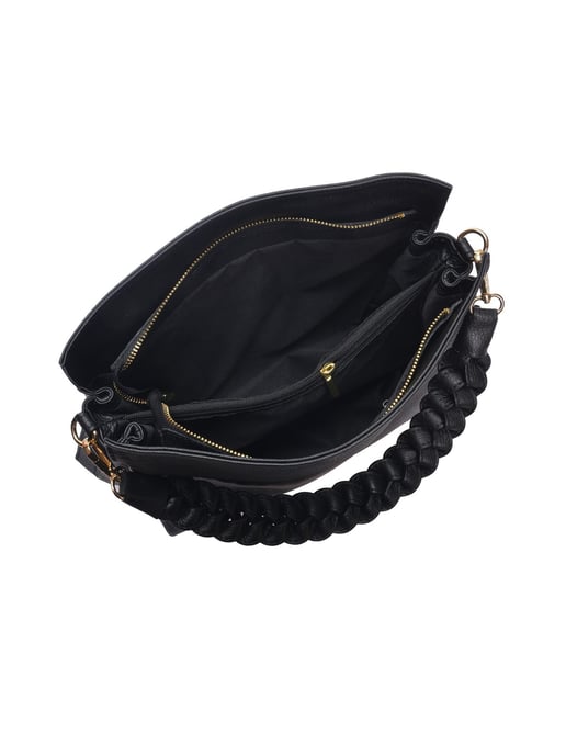 Luisa Vannini Schwarz Rindsledertasche - Image 4