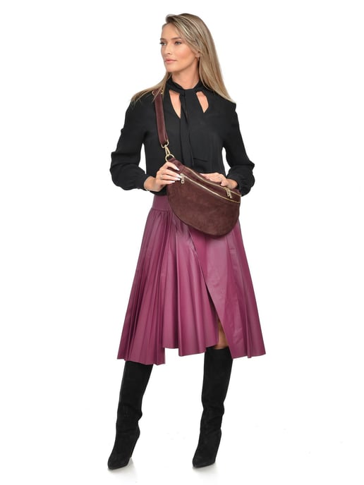 Luisa Vannini Burgund Rindsledertasche - Image 5