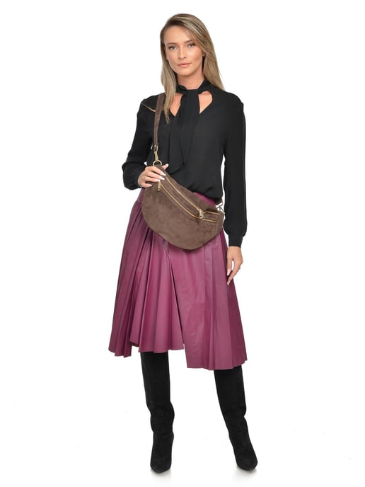 Luisa Vannini Kastanienbraun Rindsledertasche - Image 5