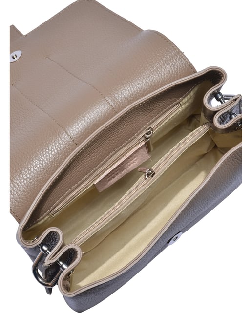 Luisa Vannini Beige Rindsledertasche - Image 4