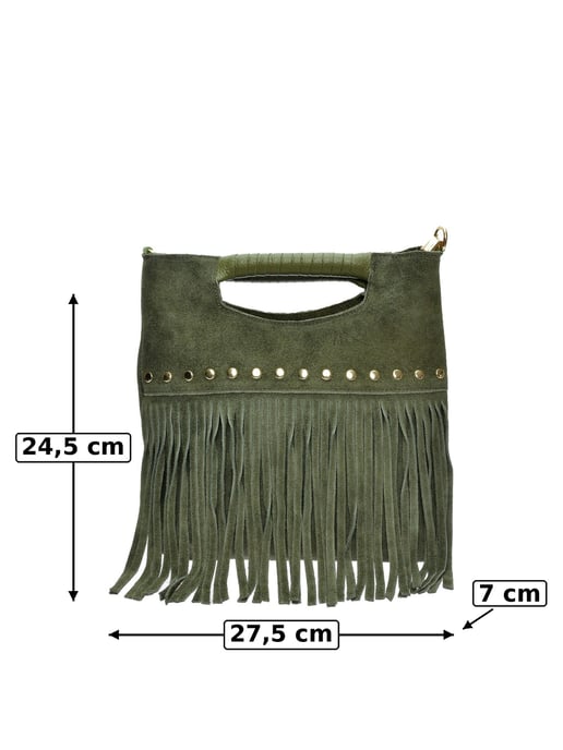 Luisa Vannini Zweifarbig Rindsledertasche - Image 6