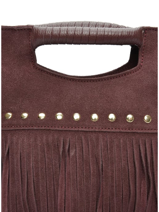 Luisa Vannini Burgund Rindsledertasche - Image 3