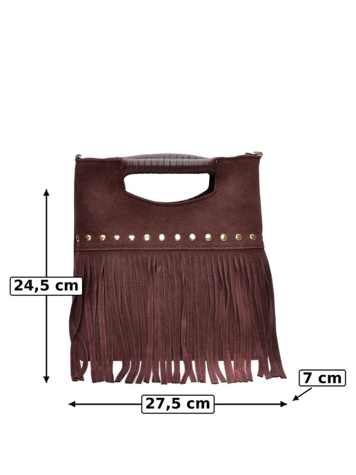 Luisa Vannini Burgund Rindsledertasche - Image 6