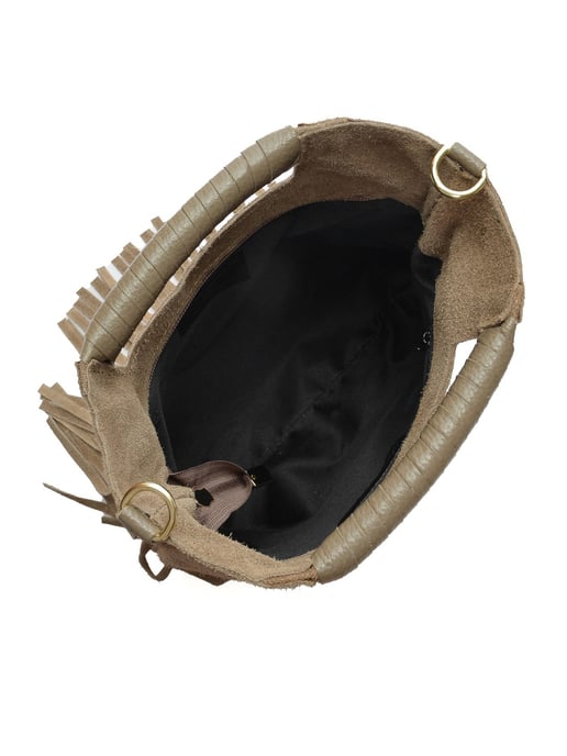Luisa Vannini Beige Rindsledertasche - Image 4