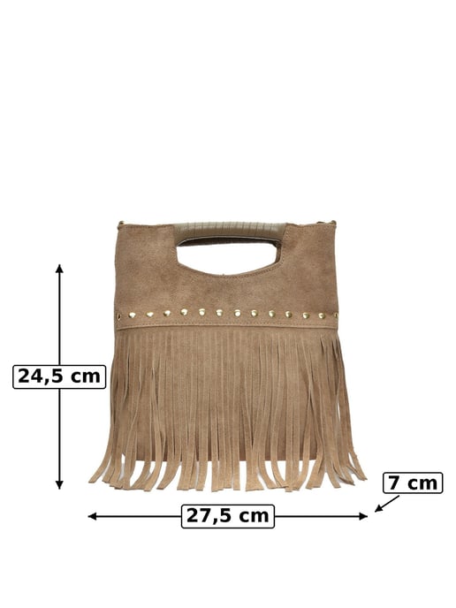 Luisa Vannini Beige Rindsledertasche - Image 6