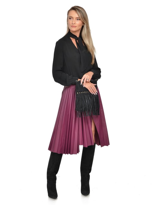 Luisa Vannini Schwarz Rindsledertasche - Image 5