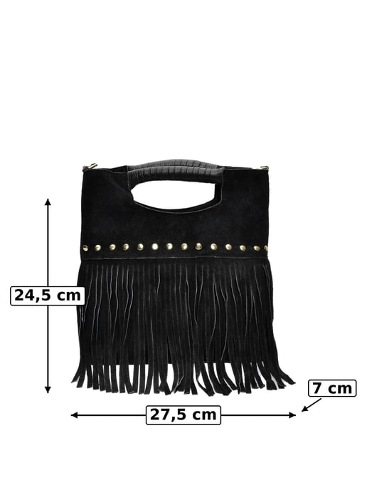 Luisa Vannini Schwarz Rindsledertasche - Image 6