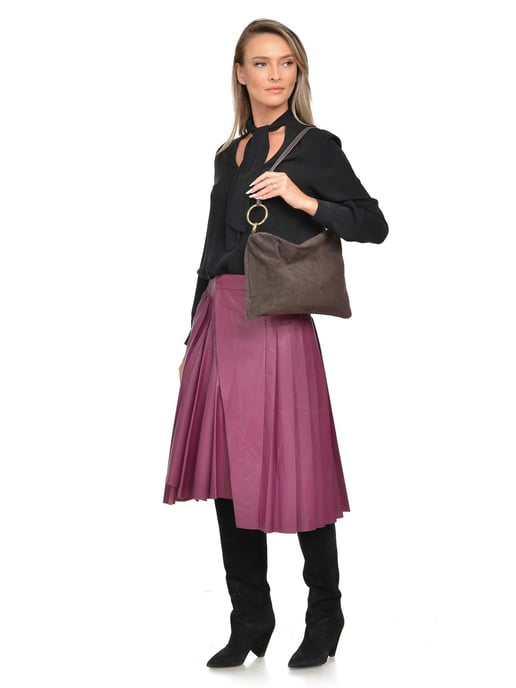 Luisa Vannini Kastanienbraun Rindsledertasche - Image 5