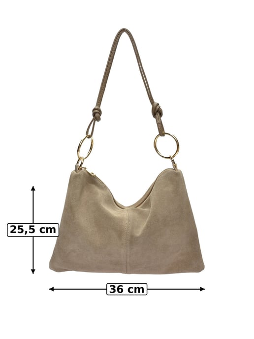 Luisa Vannini Beige Rindsledertasche - Image 6