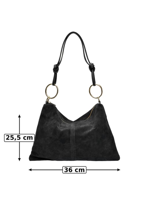 Luisa Vannini Schwarz Rindsledertasche - Image 6
