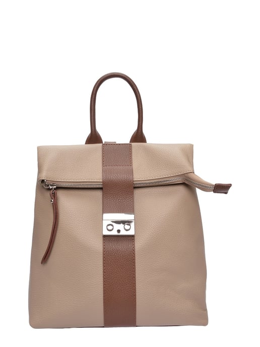 Luisa Vannini Beige Rindsledertasche - Image 6