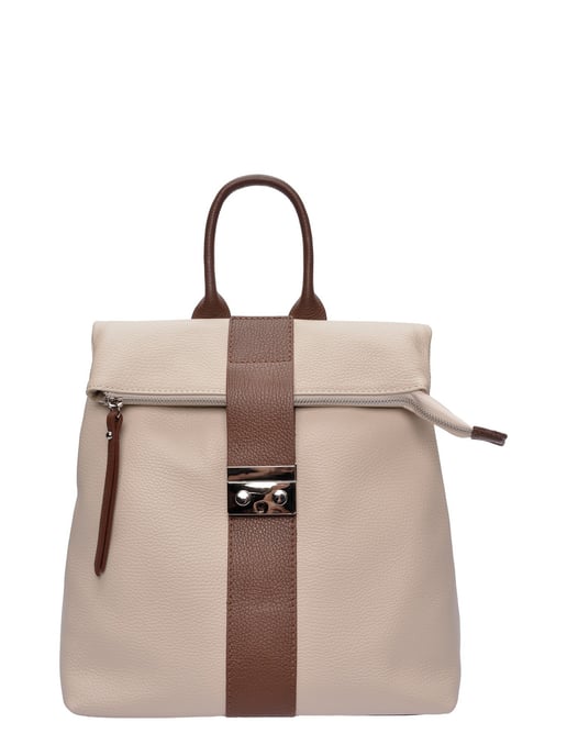 Luisa Vannini Beige Rindsledertasche - Image 6