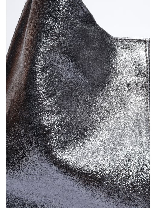 Luisa Vannini Grau Rindsledertasche - Image 3