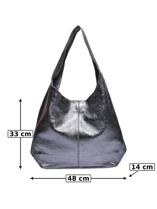 Luisa Vannini Grau Rindsledertasche - Image 5