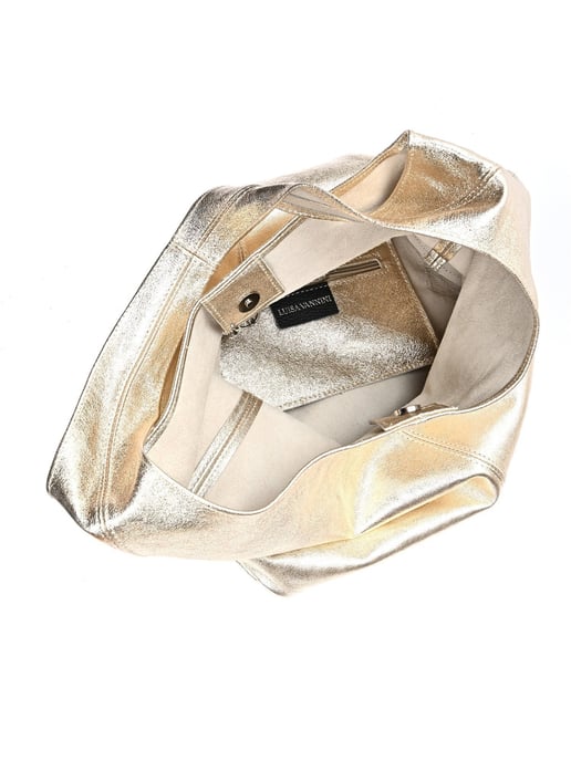 Luisa Vannini Gold Rindsledertasche - Image 4