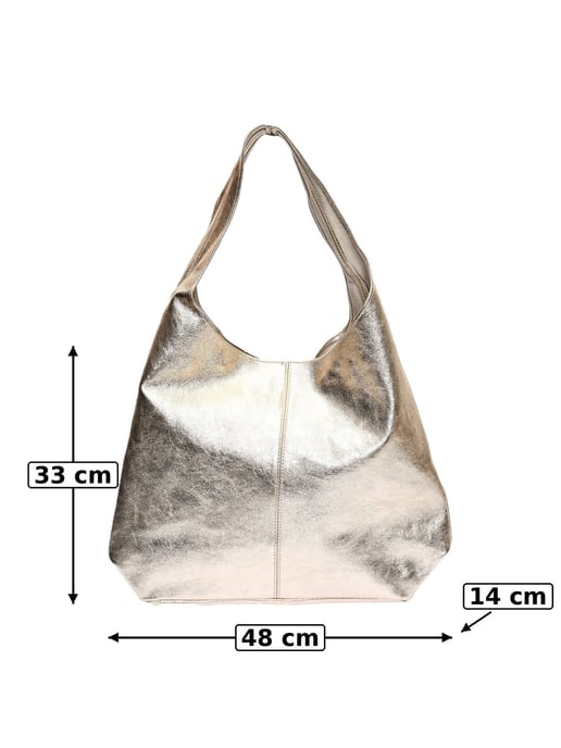 Luisa Vannini Gold Rindsledertasche - Image 6