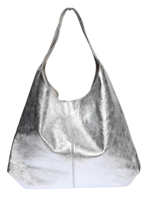 Luisa Vannini Silber Rindsledertasche - Image 1