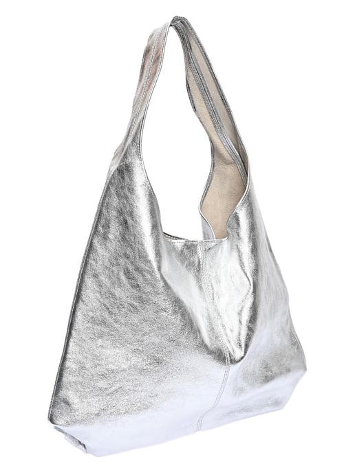 Luisa Vannini Silber Rindsledertasche - Image 2