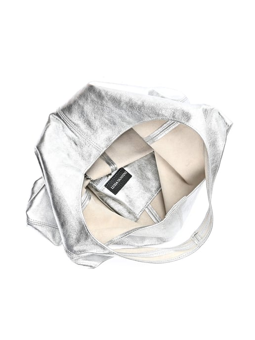 Luisa Vannini Silber Rindsledertasche - Image 4