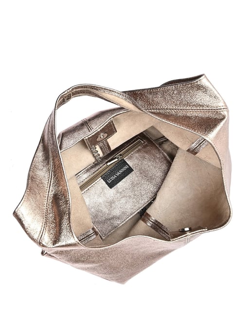Luisa Vannini Bronze Rindsledertasche - Image 4