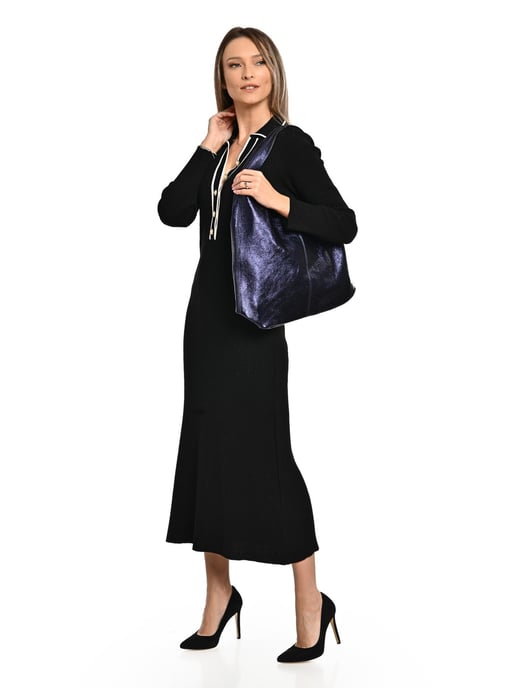 Luisa Vannini Blau Rindsledertasche - Image 5