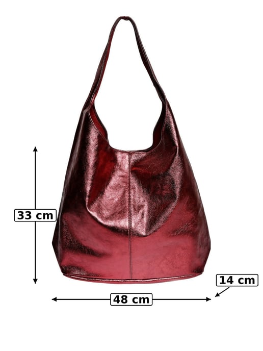 Luisa Vannini Rot Rindsledertasche - Image 6