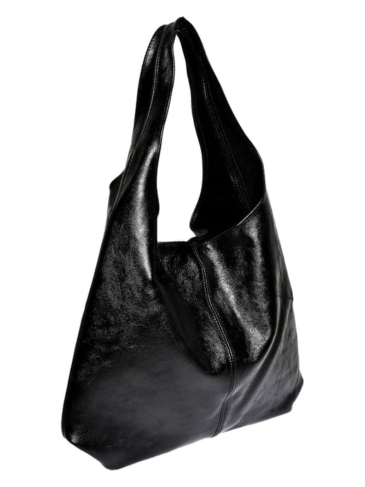 Luisa Vannini Schwarz Rindsledertasche - Image 2