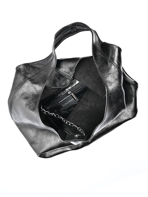 Luisa Vannini Schwarz Rindsledertasche - Image 4