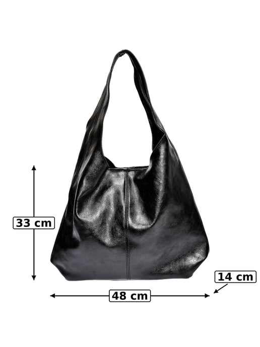 Luisa Vannini Schwarz Rindsledertasche - Image 6