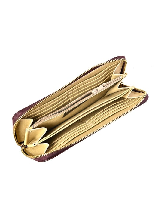 Luisa Vannini Weinfarbe Rindsledertasche - Image 4