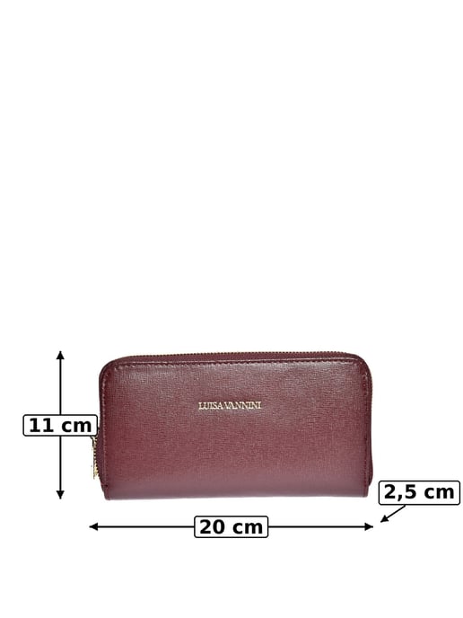 Luisa Vannini Weinfarbe Rindsledertasche - Image 6