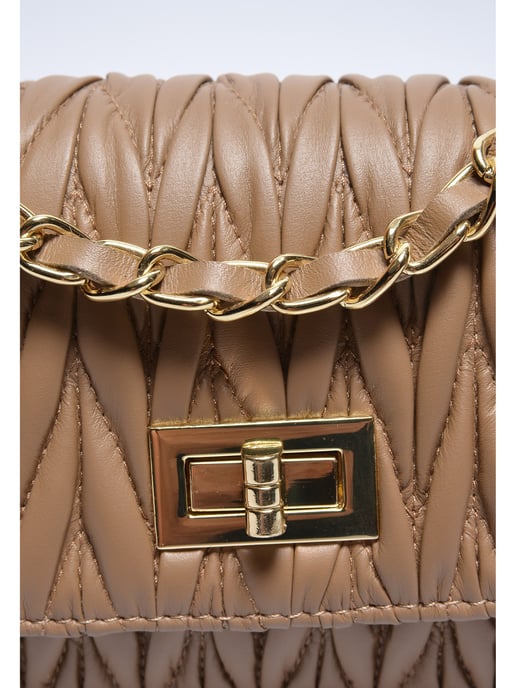Luisa Vannini Beige Rindsledertasche - Image 3