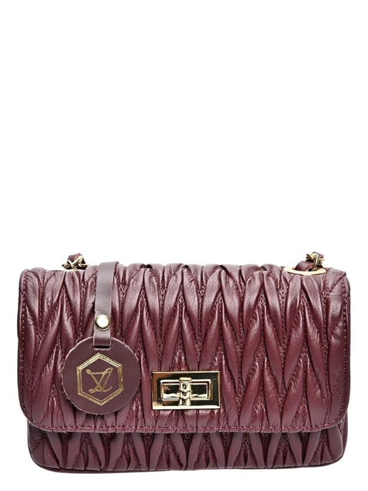 Luisa Vannini Weinfarbe Rindsledertasche - Image 1