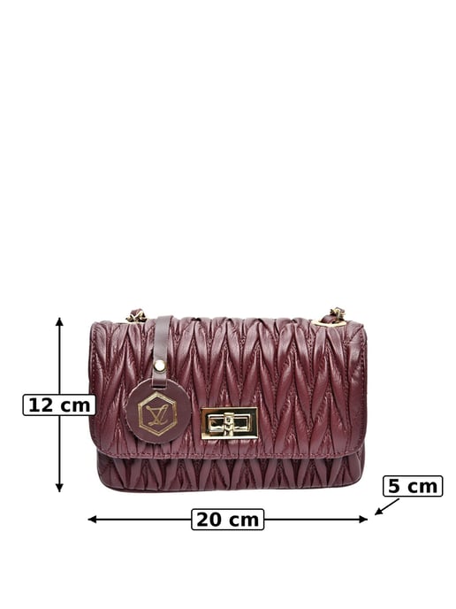 Luisa Vannini Weinfarbe Rindsledertasche - Image 6