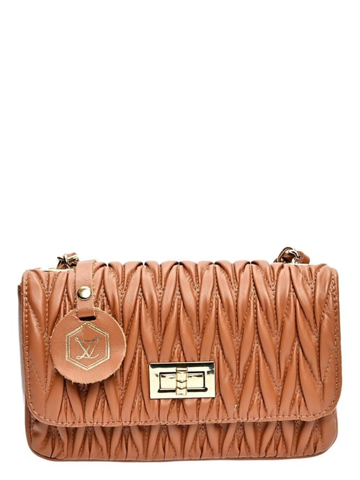 Luisa Vannini Braun Rindsledertasche - Image 1