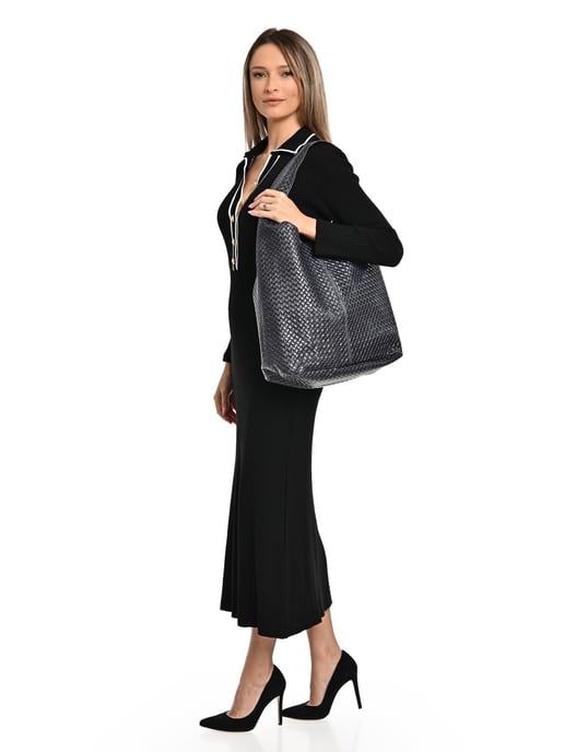 Luisa Vannini Blau Rindsledertasche - Image 5