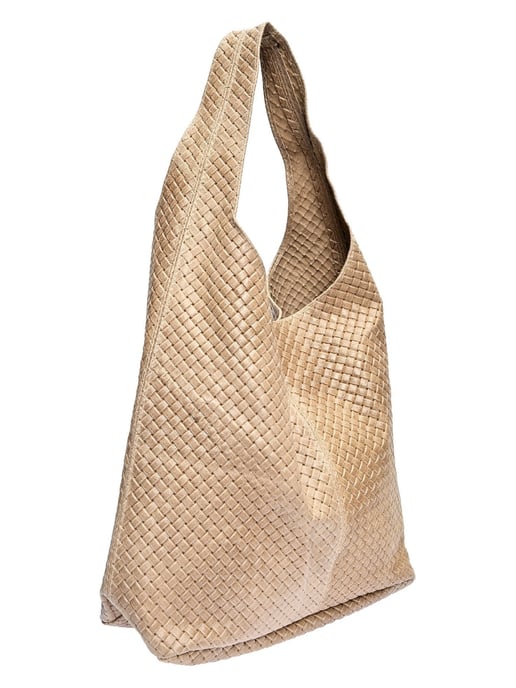 Luisa Vannini Beige Rindsledertasche - Image 2
