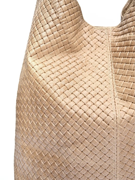 Luisa Vannini Beige Rindsledertasche - Image 3