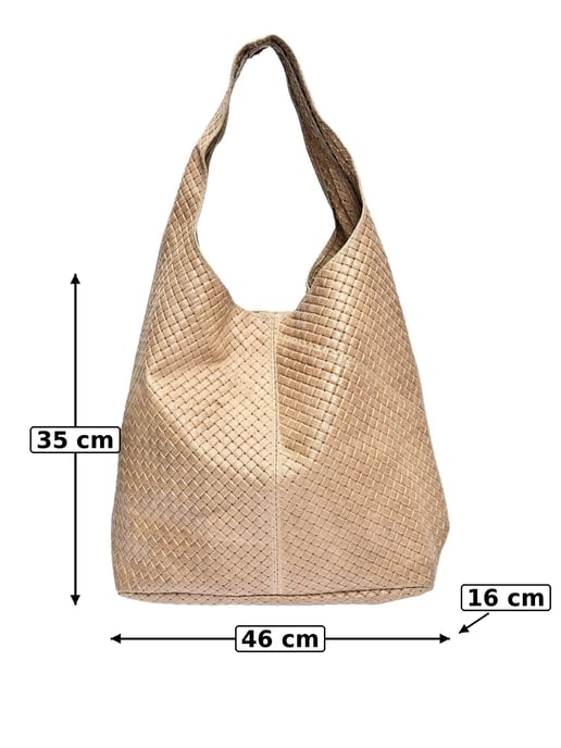 Luisa Vannini Beige Rindsledertasche - Image 6