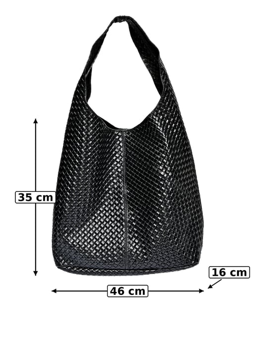 Luisa Vannini Schwarz Rindsledertasche - Image 6