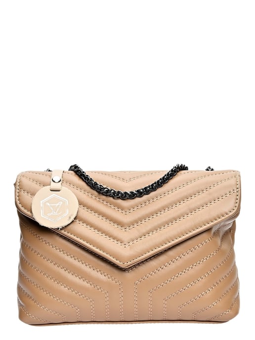 Luisa Vannini Beige Rindsledertasche - Image 1