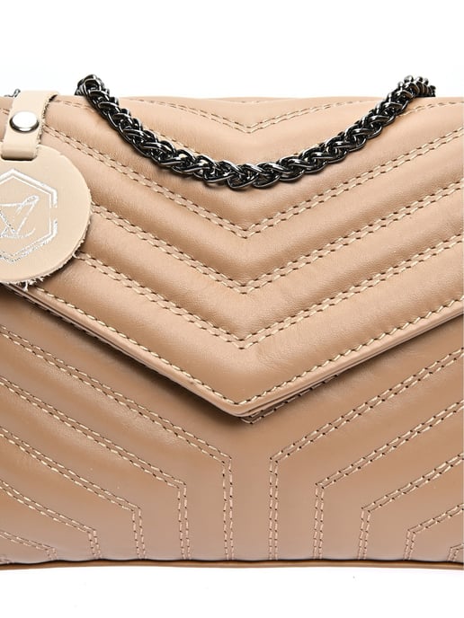 Luisa Vannini Beige Rindsledertasche - Image 3